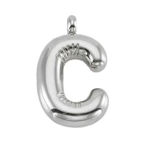 Initial C Charm Stainless Steel
